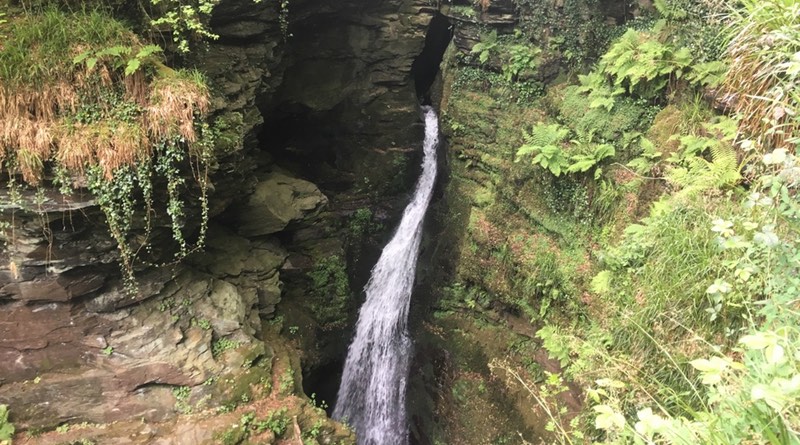 Waterfalls at St Nectans Glen, Cornwall.
Motorhome holiday road trip. 